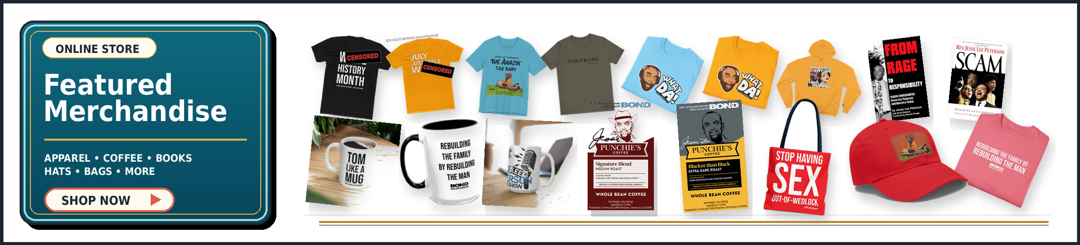 Visit Jesse Lee Peterson.shop