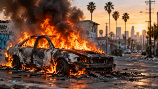 Car on fire