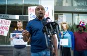 Jesse Rallies outside Gloria Allred’s Office
