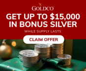 Goldco $15,000 in bonus silver offer