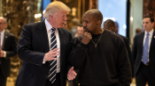 Donald Trump and Kanye West talking